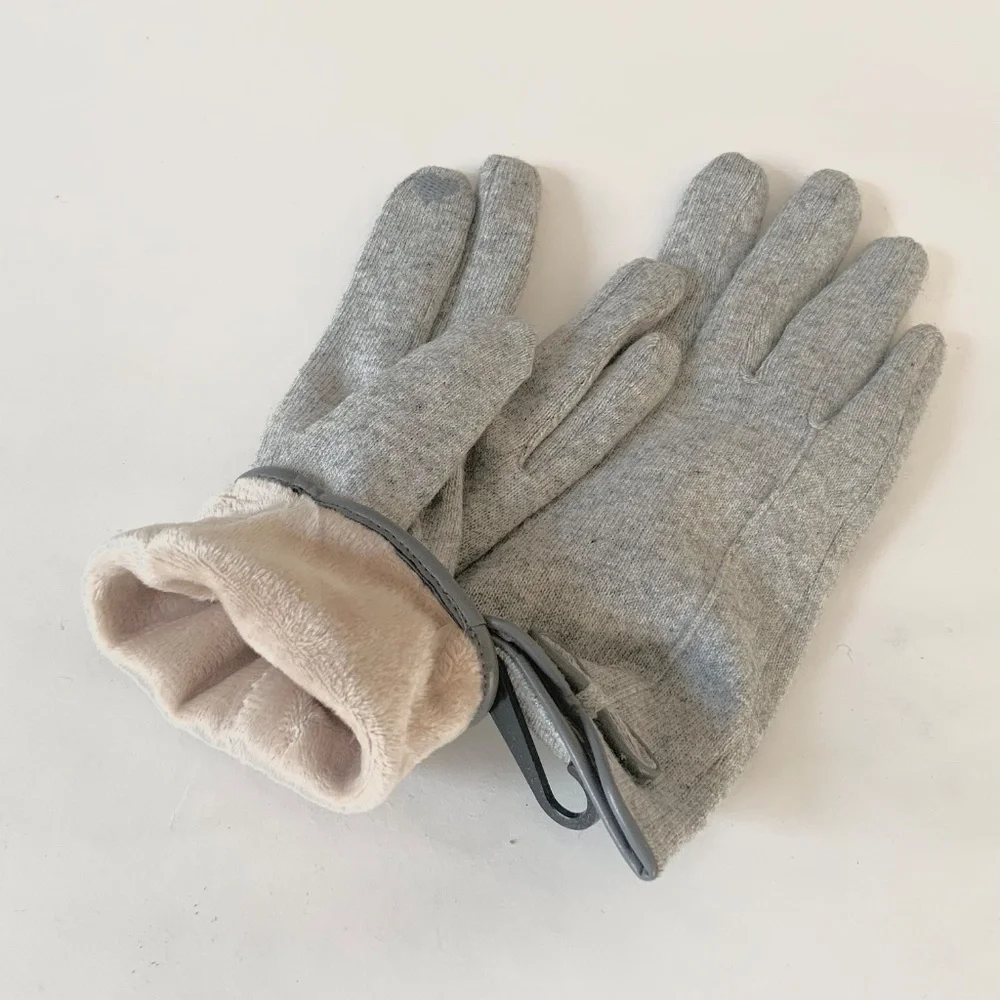 Luxury Cashmere Merino Wool Gloves Classic Grey Driving Winter Warm Cozy Gloves